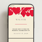 "Pair of Hearts from Disney's Alice In Wonderland" - Wedding Website in Ruby by Baumbirdy - Mobile Layout
