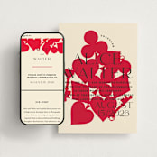 "Pair of Hearts from Disney's Alice In Wonderland" - Wedding Website in Ruby by Baumbirdy - Match Your Stationery