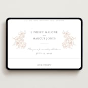 "In Bloom" - Wedding Website in Latte by Jennifer Postorino - Desktop Design