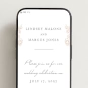 "In Bloom" - Wedding Website in Latte by Jennifer Postorino - Mobile Layout