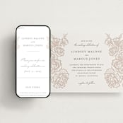 "In Bloom" - Wedding Website in Latte by Jennifer Postorino - Match Your Stationery