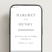 "Trio" - Wedding Website in Soft Black by Pixel and Hank - Mobile Layout