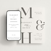 "Trio" - Wedding Website in Soft Black by Pixel and Hank - Match Your Stationery