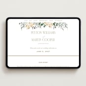 "Sprigs of Joy" - Wedding Website in Pearl by Leah Bisch - Desktop Design