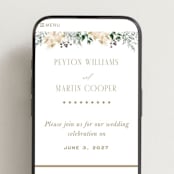 "Sprigs of Joy" - Wedding Website in Pearl by Leah Bisch - Mobile Layout