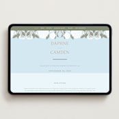 "Hydrangea Garden" - Wedding Website in Sky by Susan Zinader - Desktop Design