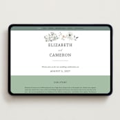"Wildflower Garden" - Wedding Website in Lace by Hannah Williams - Desktop Design
