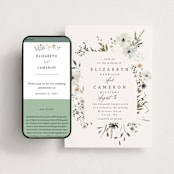 "Wildflower Garden" - Wedding Website in Lace by Hannah Williams - Match Your Stationery