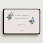 "Irises" - Wedding Website in Natural by Everett Paper Goods - Desktop Design