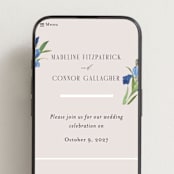 "Irises" - Wedding Website in Natural by Everett Paper Goods - Mobile Layout