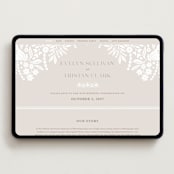 "Lace Trim" - Wedding Website in Cream by Kristen Smith - Desktop Design