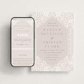 "Lace Trim" - Wedding Website in Cream by Kristen Smith - Match Your Stationery