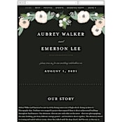 "Blooming Bouquet" - Wedding Website in Charcoal by Alethea and Ruth - Mobile Layout