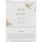 "Beloved" - Wedding Website in Mist by Design Lotus - Mobile Layout