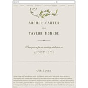 "Rustic Love" - Wedding Website in Parchment by GeekInk Design - Guest Management