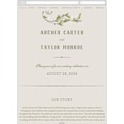 "Rustic Love" - Wedding Website in Parchment by GeekInk Design - Mobile Layout
