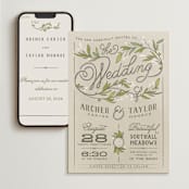"Rustic Love" - Wedding Website in Parchment by GeekInk Design - Match Your Stationery