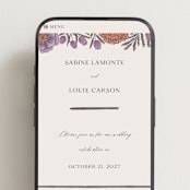 "Fleur" - Wedding Website in Sangria by Jen Owens - Mobile Layout