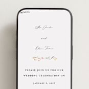 "delicate florals" - Wedding Website in Snow by Lori Wemple - Mobile Layout