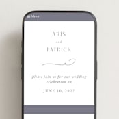 "Regal" - Wedding Website in Snow by Melinda Denison - Mobile Layout