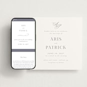 "Regal" - Wedding Website in Snow by Melinda Denison - Match Your Stationery