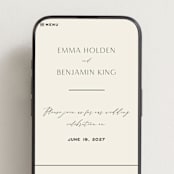 "Glide" - Wedding Website in Porcelain by Jennifer Postorino - Mobile Layout