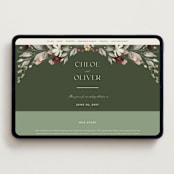 "fleur sauvage" - Wedding Website in Vert by Erin Deegan - Desktop Design