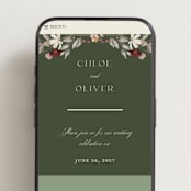 "fleur sauvage" - Wedding Website in Vert by Erin Deegan - Mobile Layout