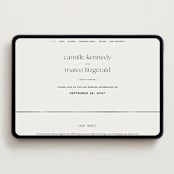 "Modern Monogram" - Wedding Website in Latte by Jackie Crawford - Desktop Design