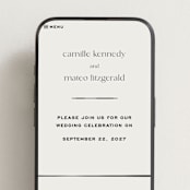 "Modern Monogram" - Wedding Website in Latte by Jackie Crawford - Mobile Layout