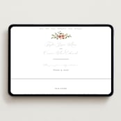"Foliage Crest" - Wedding Website in Mulberry by Everett Paper Goods - Desktop Design