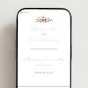 "Foliage Crest" - Wedding Website in Mulberry by Everett Paper Goods - Mobile Layout