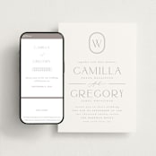 "The Hudson" - Wedding Website in Latte by Kristie Kern - Match Your Stationery
