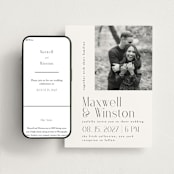 "Wedding Editorial" - Wedding Website in Tuxedo by Ana de Sousa - Match Your Stationery