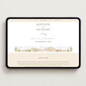 "Westward" - Wedding Website in Sandstone by Paper Sun Studio - Desktop Design