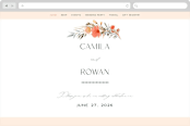 "New Blossoms" - Wedding Website in Peach by Olivia Raufman - Desktop Design