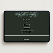 "Juniper" - Wedding Website in Emerald by Kate Ahn - Desktop Design