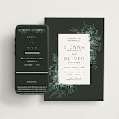 "Juniper" - Wedding Website in Emerald by Kate Ahn - Match Your Stationery