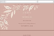 "Moment" - Wedding Website in Rose by Erin German - Desktop Design