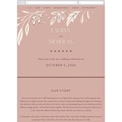 "Moment" - Wedding Website in Rose by Erin German - Mobile Layout