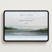 "Calm Water" - Wedding Website in Sky by Nicole Walsh - Desktop Design