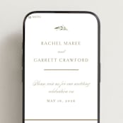 "Soft Sprigs" - Wedding Website in Champagne by Jennifer Postorino - Mobile Layout