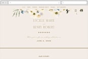 "Swept Away" - Wedding Website in Petal by Leah Bisch - Desktop Design