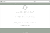 "Simple Crest" - Wedding Website in Sage by Kristen Smith - Desktop Design