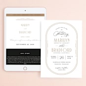 "Encapsulated" - Wedding Website in Black Tie by Hooray Creative - Match Your Stationery