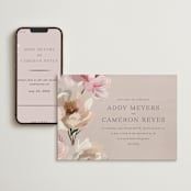 "Chalk Floral" - Wedding Website in Dove by Olivia Kanaley Inman - Match Your Stationery