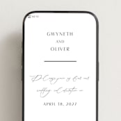 "Flip" - Wedding Website in Silk by Kelly Schmidt - Mobile Layout