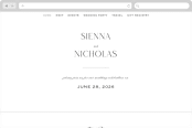"More Than Words" - Wedding Website in Bridal White by Design Lotus - Desktop Design