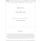 "More Than Words" - Wedding Website in Bridal White by Design Lotus - Mobile Layout
