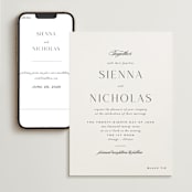 "More Than Words" - Wedding Website in Bridal White by Design Lotus - Match Your Stationery